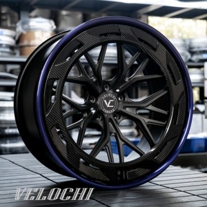 Jantes forgées noires brillantes <span class=keywords><strong>VLC</strong></span> avec anneau en carbone 18 19 20 21 22 24 pouces 5x114.3 5x112 5x130 Forgrd pour Porsche Lamborghini BMW - Product Image 3