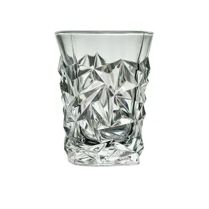 2022 Neue 190ML Elegante Kristall gletscher geformte Whisky Bier Glas Tasse klares Trinkglas für Bar