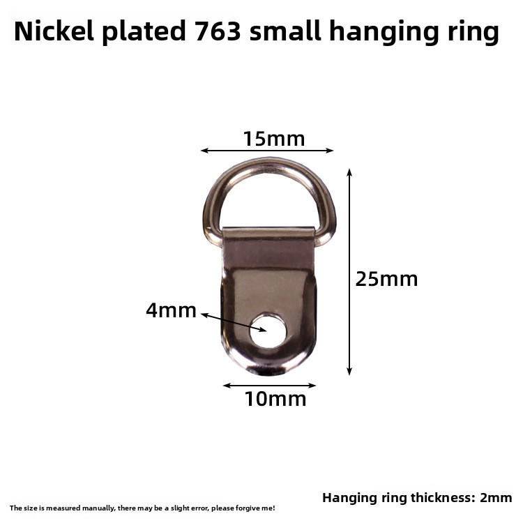 Nickel black small semicircle/without screws