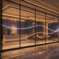 Film d'affichage LED transparent pour mur en verre, pour la décoration numérique des halls d'hôtel