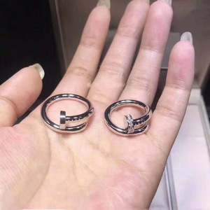 Jessy Jewelry Anelli Personalizzati alla Moda per Donne, Ragazze e Uomini, in <span class=keywords><strong>Argento</strong></span> e Oro, con Diamanti, in Acciaio Inossidabile, Anelli <span class=keywords><strong>LOVE</strong></span> per Unghie - Product Image 2