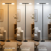 Lampe de sol LED en aluminium transfrontalière avec télécommande, protection oculaire – Design minimaliste moderne pour salon, chambre, bureau, chevet