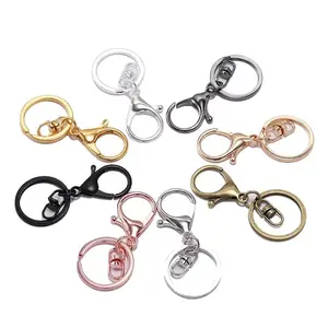 High Quality Metal Swivel Lobster Clasps Clips Hooks Key Ring DIY Key Split Key Ring Chains