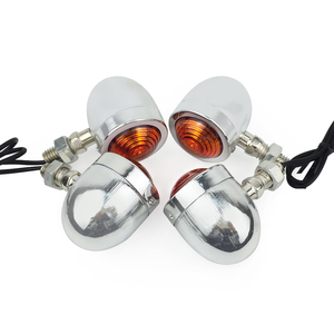 <span class=keywords><strong>Mini</strong></span> clignotants de <span class=keywords><strong>moto</strong></span> rétro argent 12V lumière ambre pour Honda pour motos Harley Chopper Cafe Racer <span class=keywords><strong>Suzuki</strong></span> - Product Image 4