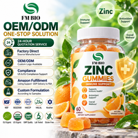 Gummies au zinc à formule personnalisée pour le bien-être de l'immunité, de la peau, des cheveux et des ongles, service OEM de gummies au zinc
