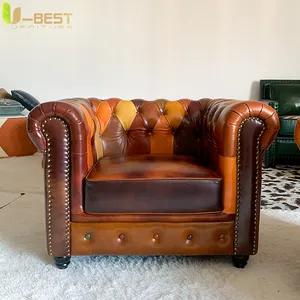 Canapé industriel rétro simple mobilier de salon fauteuil en cuir personnalisation pub club studio canape divano divani sofy