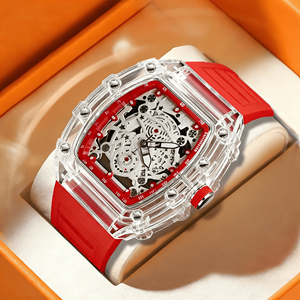 New DIJIE T524 Men's Women's Non-automatic Quartz Plastic Case <strong>Rectangular</strong> Silicone Band Trendy Luminous Exercise Student <strong>Watch</strong> - Product Image 3
