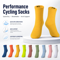 Chaussettes de cyclisme personnalisées en nylon pour hommes et femmes, respirantes, élastiques, à compression, pour le vélo de route, sports OEM