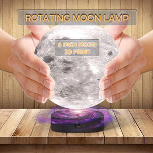 Xoay bầu không khí mặt trăng ánh sáng ban đêm nhà thông minh ánh sáng 6-inch 3D in nổi mặt trăng đèn - Product Image 2
