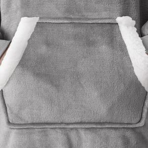 Couverture portable surdimensionnée rose, sweat-shirt chaud pour couple, couverture géante en flanelle super longue pour regarder la télévision - Product Image 4