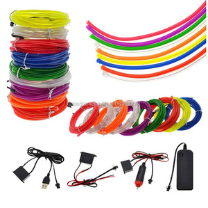 Cavo <span class=keywords><strong>LED</strong></span> EL Flessibile da 3 Metri, Luce Decorativa per Interni Auto, Striscia <span class=keywords><strong>LED</strong></span> al <span class=keywords><strong>Neon</strong></span>, <span class=keywords><strong>Lampada</strong></span> Decorativa - Product Image 1