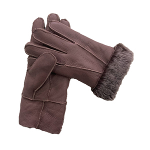 Guanti Invernali in Vera Pelle di Pecora Australiana a Doppia Faccia per Donne, Caldi Guanti in Lana e <span class=keywords><strong>Cashmere</strong></span> - Product Image 5
