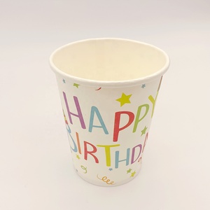 Vente en gros de <span class=keywords><strong>gobelets</strong></span> en papier jetables de haute qualité, <span class=keywords><strong>personnalisés</strong></span> avec des couleurs, pour les fêtes d'<span class=keywords><strong>anniversaire</strong></span> des enfants, pour la décoration de fête - Product Image 1
