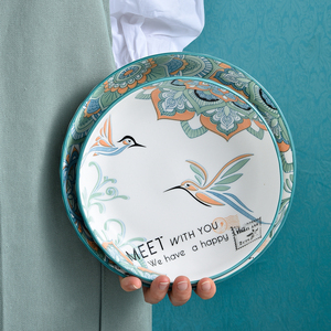Vente en gros de vaisselle en céramique moderne, ensemble d'assiettes et de bols au design bohème européen, ensemble de vaisselle pour la famille - Product Image 4