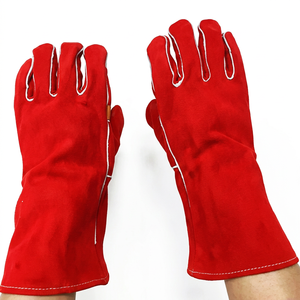 Wholesale Leather Welding Safety <b>Gloves</b> Heat Resistant Industrial Work <b>Gloves</b> with <b>Long</b> Cuff Heavy Duty Protective Welding <b>Glove</b> - Product Image 6