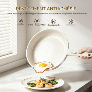 Juego de Ollas y Sartenes de Acero Inoxidable Triple de Alta Calidad con Revestimiento Cerámico, Tapas de Vidrio y Asas Desmontables - Product Image 3
