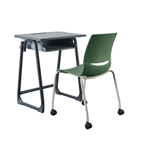 Mobilier scolaire réglable en hauteur ensemble de bureau et de chaises pour étudiants meubles de classe pour enfants tables d'école en métal chaises