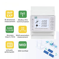 Compteurs d'énergie triphasés à rail DIN, type CT Connect, RS485 Modbus, compteur électrique, compteur de puissance, compteur kWh, classe 0.5