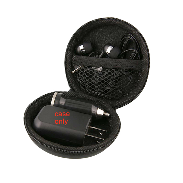 Black Hard Shell Electronics Organizer - Travel Case for Power Banks, Chargers, Cables and Tech Accessories - Case Only