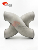 Tuyau d'échappement universel 76 mm pour supercar, tuyau croisé de course personnalisé pour voitures de performance