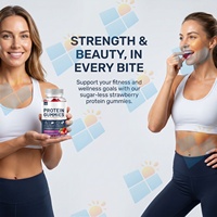 Gummies protéinés sans sucre, marque privée OEM ODM, supplément protéiné avec formule et emballage personnalisés