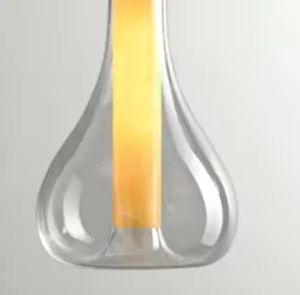 Venta al por mayor Industrial LED llama colgante para comedor lámpara colgante de cristal rojo - Product Image 3