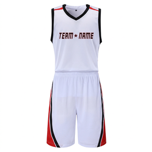 Conjunto de Uniforme de Baloncesto Unisex Personalizado, Jersey sin Mangas con Cuello en V y Pantalones Cortos con Estampado Animal, Ropa Deportiva de Secado Rápido para Equipos - Product Image 1