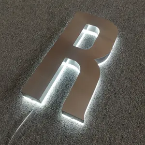 Led 유연한 네온 로고 금속 Led 백라이트 문자 표지판 Led 단어 빛
