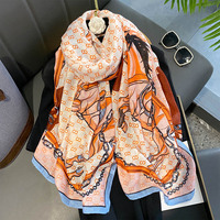 Châle en Viscose pour femme, écharpe imprimée, de marque de luxe, mode dame, haute qualité, foulard musulman, Hijab, collection 2019