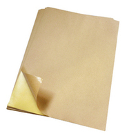 Autocollants en papier kraft brun acrylique personnalisés format A4 80g, autocollants simples face, pour étiquettes d'emballage alimentaire et utilisation de masquage