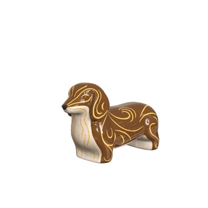Urne funéraire géométrique artisanale pour chien, magnifique, moderne, commémorative, personnalisée, élégante, en céramique, écologique, durable - Product Image 1