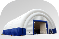 Tente gonflable Hualong en PVC de haute qualité, imperméable, imprimée anti-UV, structure de réception monocouche quatre saisons pour l'extérieur
