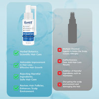 Spray de croissance capillaire 60 ml, marque privée, nourrissant le cuir chevelu, favorise des cheveux plus épais, spray à la rosemaine et à l'eau de riz pour la croissance des cheveux et de la barbe