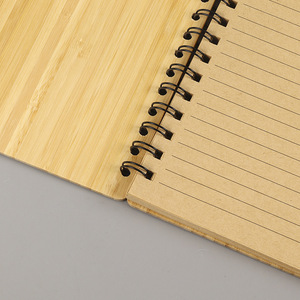 Özel sevimli basit sert bambu kapak spiral dizüstü yazma pedleri dergisi günlüğü planlayıcısı hatları ile sayfalar için ucuz çin öğeler - Product Image 5