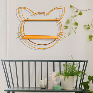 Estante de pared de hierro flotante con panel de espejo para dormitorio o vestidor elegante - Product Image 6