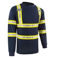 ZUJA Stock disponible de haute qualité respirant léger à manches longues PVC travail en plein air réflecteur chemise haute visibilité