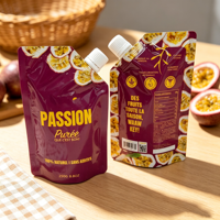 Sachets Doypack personnalisables en gros de 150 ml, 200 ml, 300 ml, de qualité alimentaire, pour jus, sachets à bec verseur pour aliments pour bébés, sachets souples pour purée