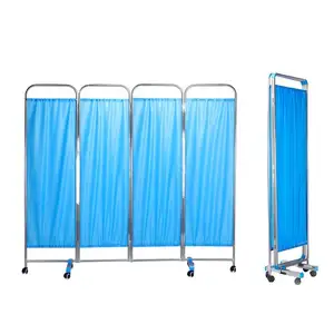 अस्पताल 4 गुना तह चिकित्सा बिस्तर कमरे में विभक्त/अस्पताल के वार्ड बिस्तर विभाजन/बिस्तर स्क्रीन