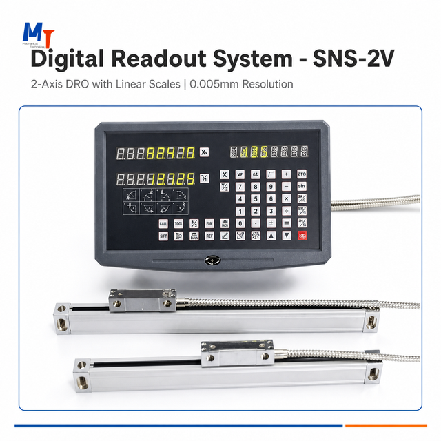 MT DRO Kit Digital Readout Linear Scale 2-3 Axis for Lathe Milling Machine Precision LCD Display
