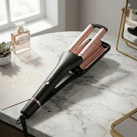 Professionnel 3 Baril Fer À Friser Cheveux Waver Chauffage Rapide En Céramique Grande Vague Cheveux Bigoudi pour Hôtels
