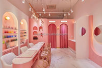 Design d'intérieur de salon de beauté, idées de décoration pour ongles, mobilier de boutique personnalisé, manucure et pédicure