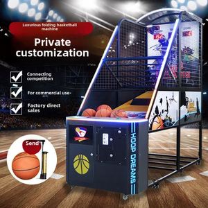 Machine de basket-ball d'arcade pliable de luxe, équipement de jeu à monnayeur pour adultes et enfants, pour console de jeu à domicile - Product Image 3