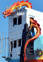 Sculpture personnalisée de tunnel en forme de dragon chinois, grandeur nature, pour exposition extérieure lors d'événements festifs