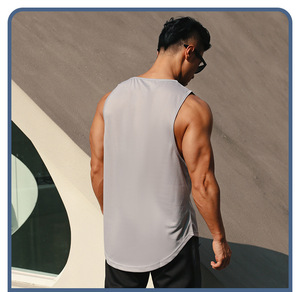 เสื้อกล้ามถักคอปาดแขนกุดผ้าสแปนเด็กซ์ระบายอากาศแห้งเร็วแบบปกติน้ำหนักเบา - Product Image 4