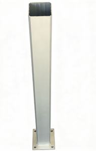 Poste de Cerca Exterior de Aluminio con Recubrimiento en Polvo <span class=keywords><strong>Blanco</strong></span> de 3 Pies, Ecológico, Impermeable, Moderno, Seguro, con Acabado Natural Metálico - Product Image 2