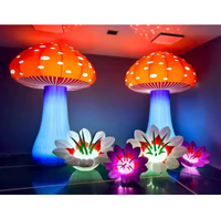 Ballon géant gonflable en forme de fleur, décoration suspendue, LED, imperméable, résistant au vent, durable, pour jardin, festival, taille personnalisable