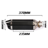 Accessoires universels pour moto 51 mm, tuyau d'échappement, silencieux, échappement moto, Db Killer pour XJ6 Yamaha MT07 09 03