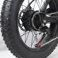Vélo électrique 750W 48V 15AH 20x4.0 Noir Rouge Style Sportif Cadre en Acier Carbone Haute Performance pour Journées sur Piste