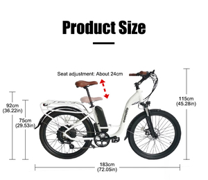 Gran Oferta: Bicicleta Eléctrica de Carga China, 7 Velocidades, Batería de Litio 48V, E-bike de Carretera/Ciudad de 26 Pulgadas, Bicicleta Eléctrica para Mujer - Product Image 6