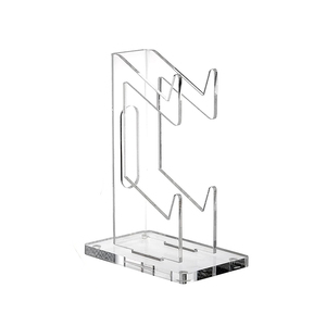 Soporte de doble consola de juegos de acrílico transparente Universal soporte de controlador <span class=keywords><strong>para</strong></span> accesorios de mango de juego soporte de controlador de juegos de pantalla - Product Image 1
